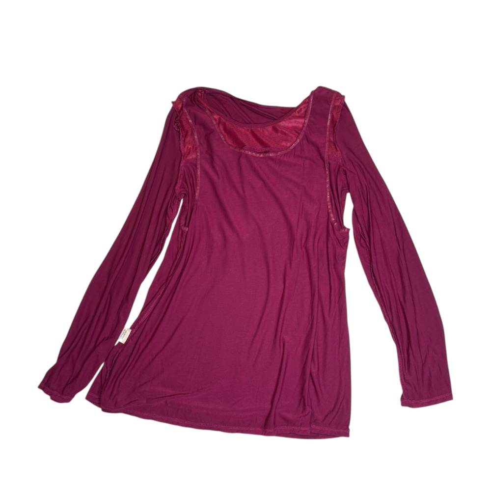 Milk Nursingwear Pink Purple Lace Long Sleeve Nursing Top Medium Romantic - Picture 4 of 5